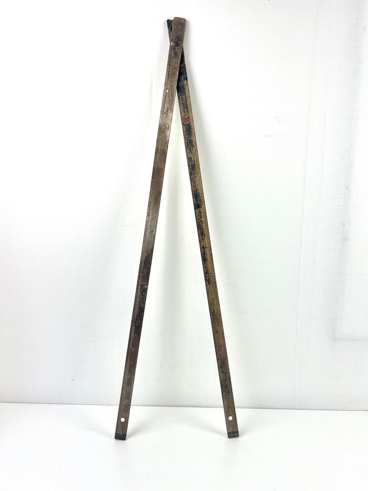 Vintage Wooden Beam Compass Trammel Points Large Drafting/Carpentry Tool Rustic