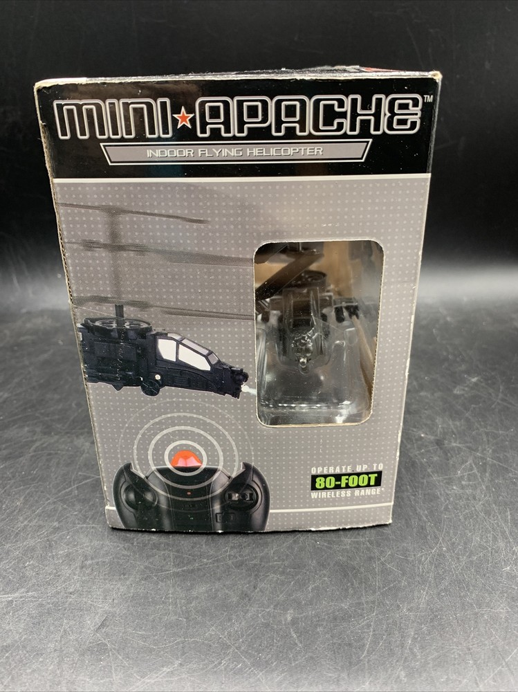 MINI APACHE Indoor Flying Helicopter NEW IN BOX Gray