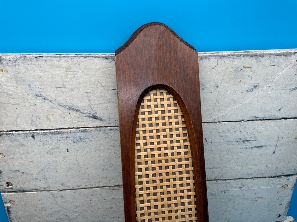 Vintage Wall Sconce w/Cane/Rattan Backing, 16"H