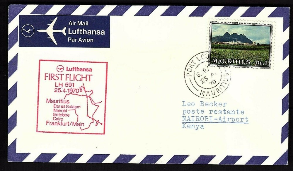 FFC Mauritius TO Frankfurt Germany (KB1918)