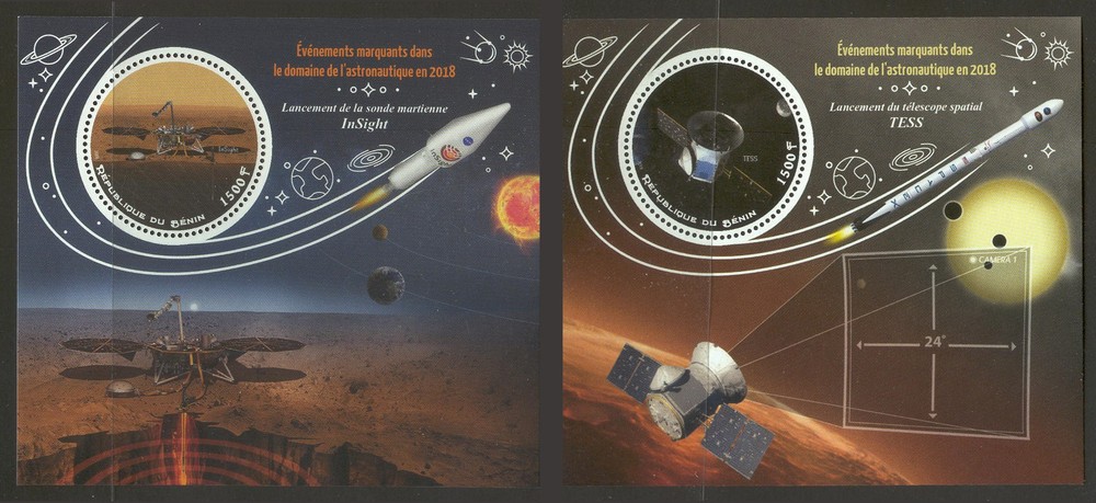Lollini L48 SPACE - Rocket Satellite - 2 Sheets MNH 2018