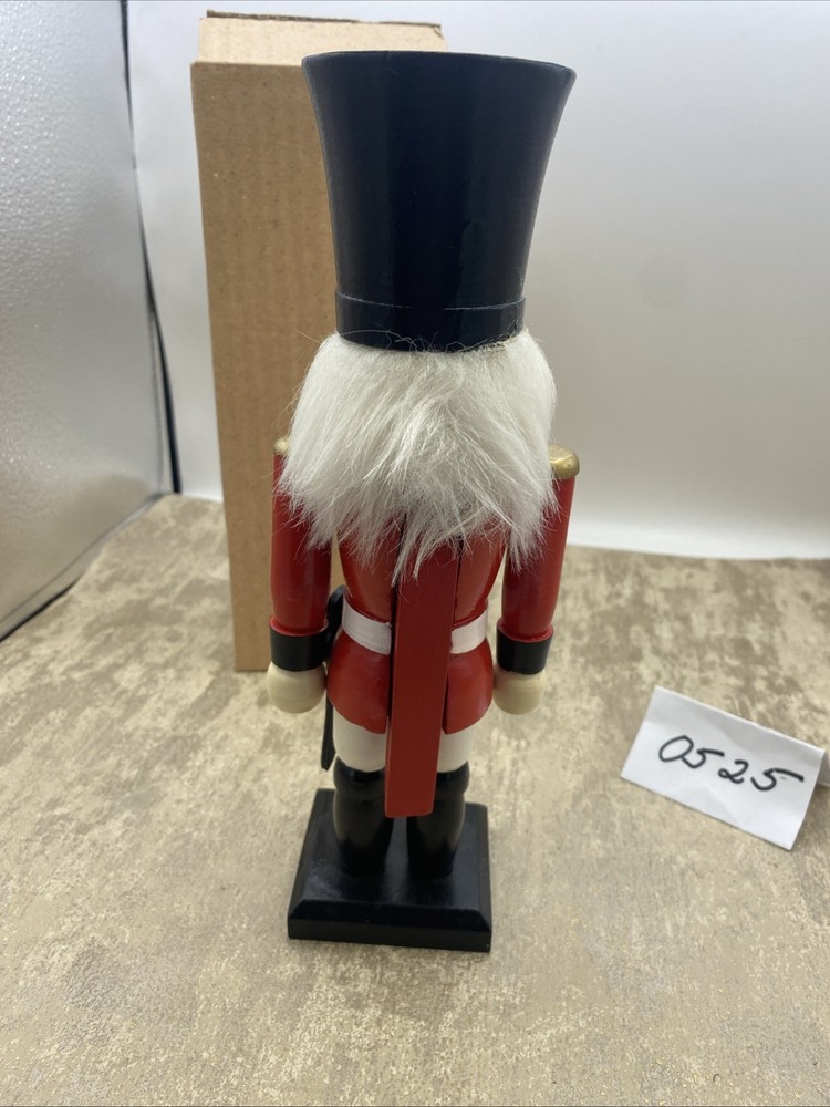 10" Wood Soldier Nutcracker With Sword & Box