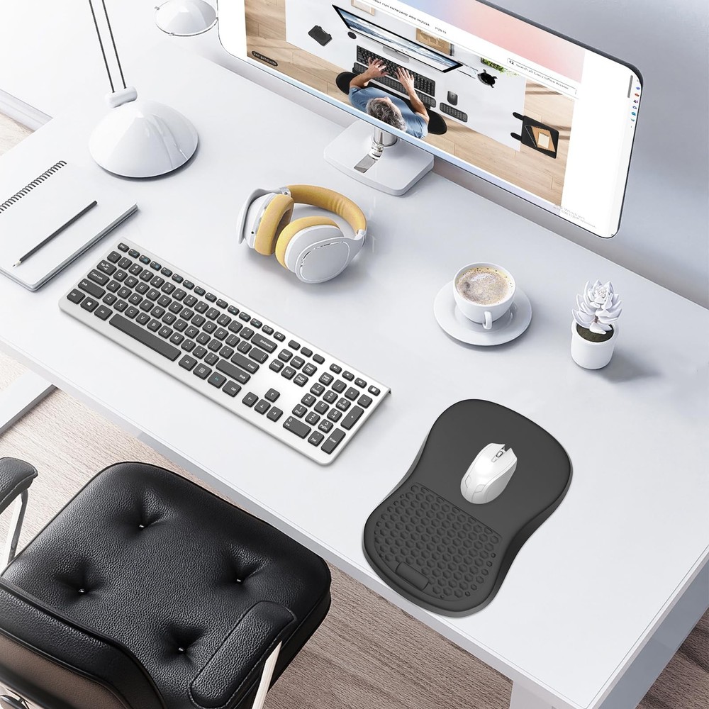 eulps Ergonomic Mouse Pad with Wrist Rest Support, Mousepad with Comfortable ...