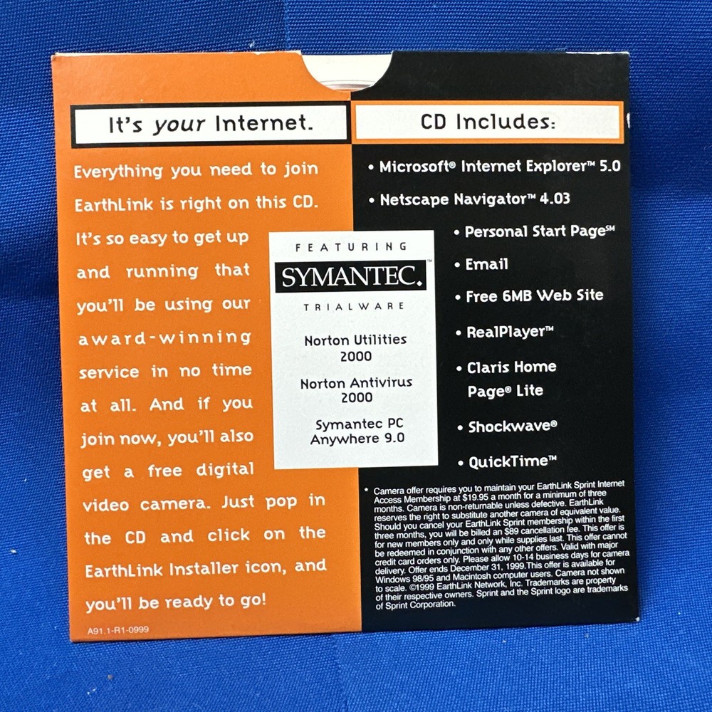 (3) Vintage Earthlink Internet Service Install CD's Discs Software PC Window