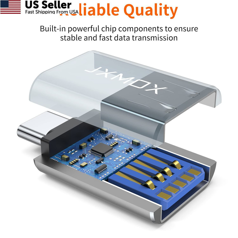 USB C to Adapter [2-Pack], Thunderbolt 3 3.0 OTG Grey