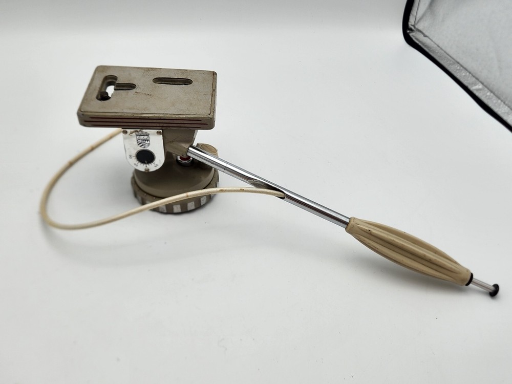 Vintage Linhof Pan/Tilt Tripod Head w/ Level, Shutter Cable Release - Model 49?