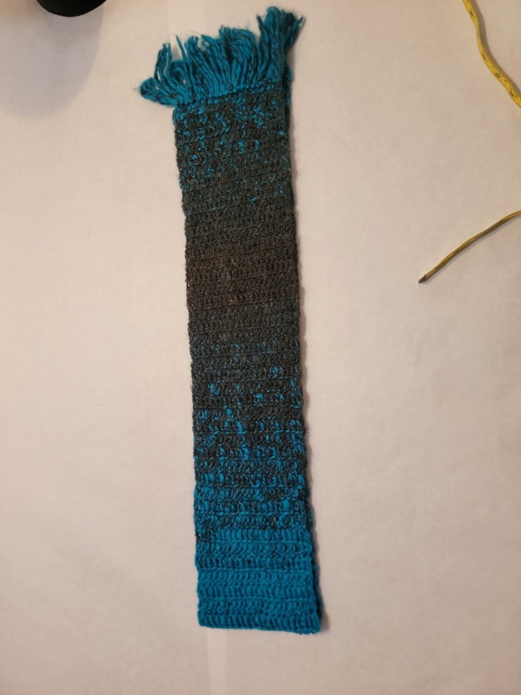 Handmade Blue Crochet Scarf