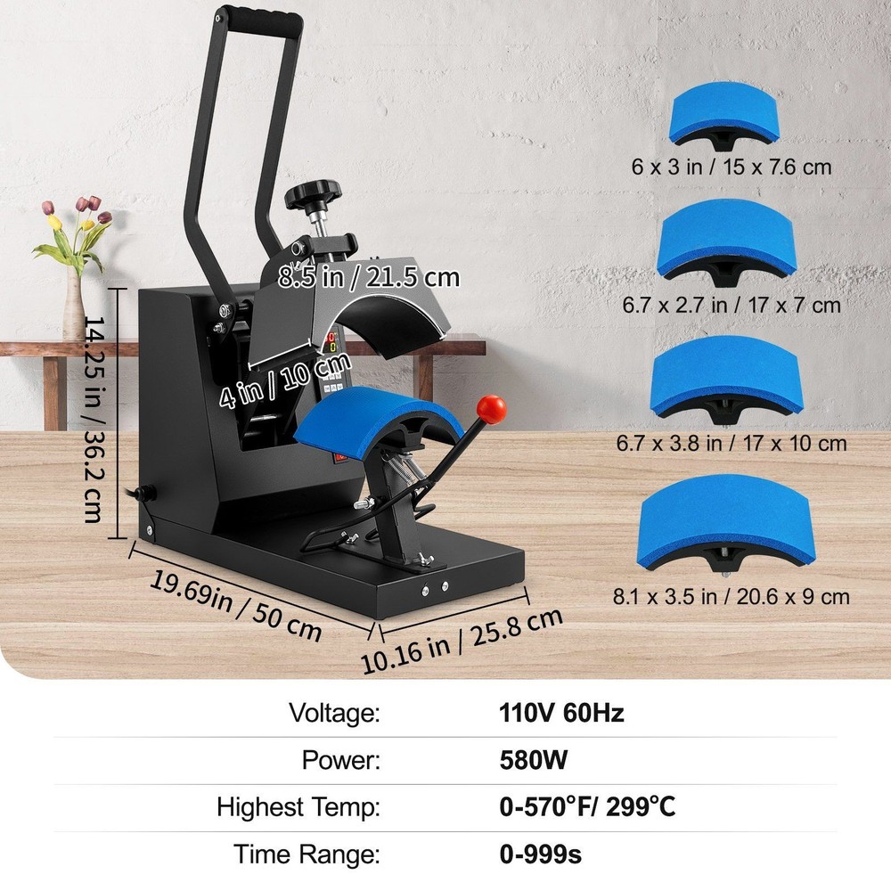 Multi-function Cap Press 4 Heating Plate Sizes with Digital Control