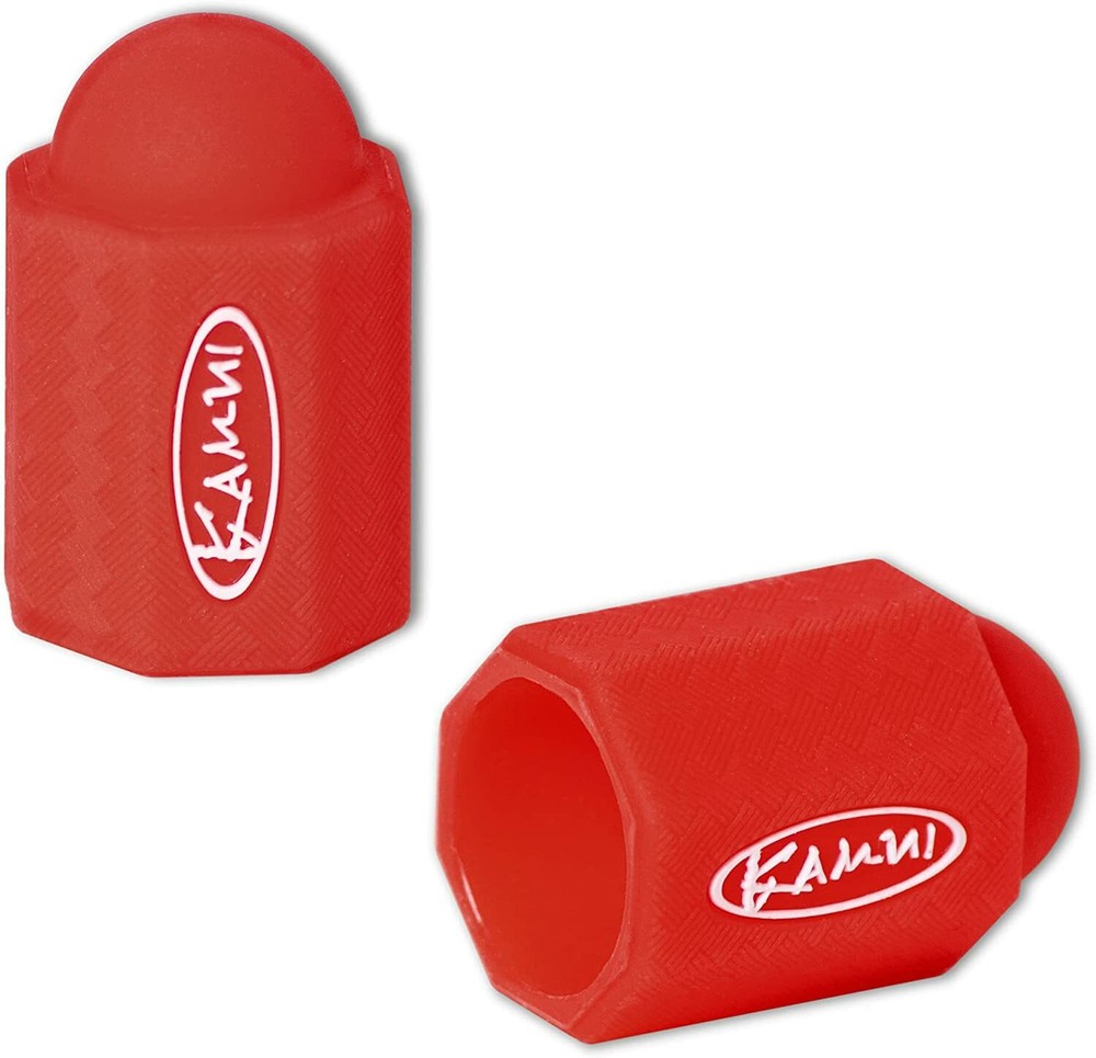 KAMUI Billiard Cue Tip Protector 2-Pack Leather Burnisher (Red)
