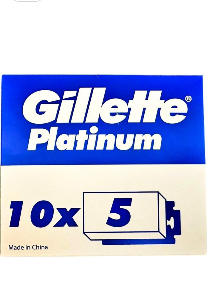 Gillette Platinum Double Edge Razor Blades - 50 Count