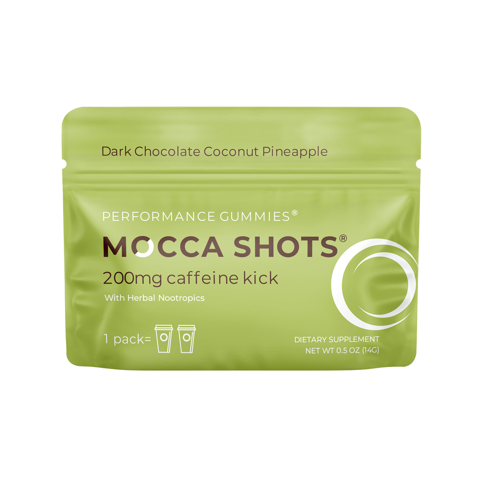 New Mocca Shots Energy Gummies with Caffeine | 12-Pack - Coconut Pineapple