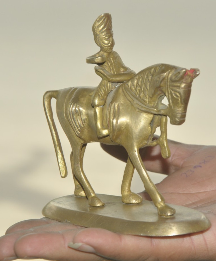Vintage Brass Handcrafted Solid Decorative Horse Rider Figurine