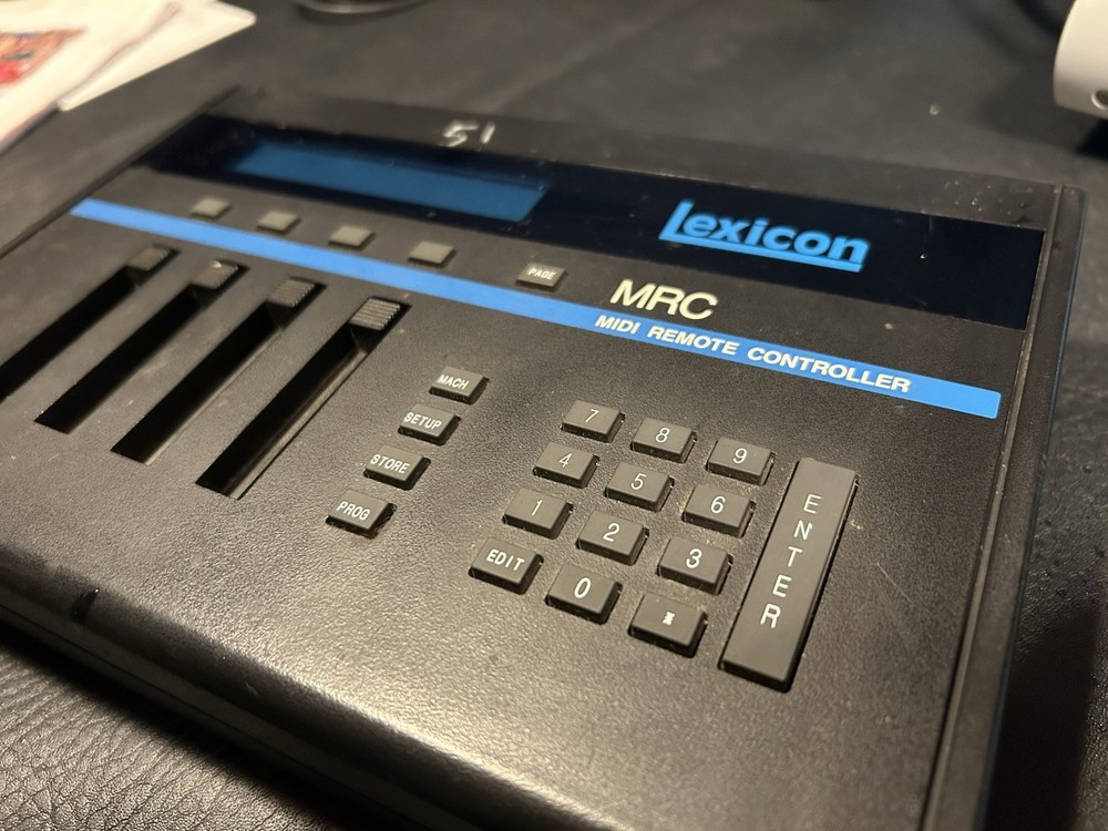 Vintage Lexicon MRC MIDI Remote Controller Surface Black Digital Display
