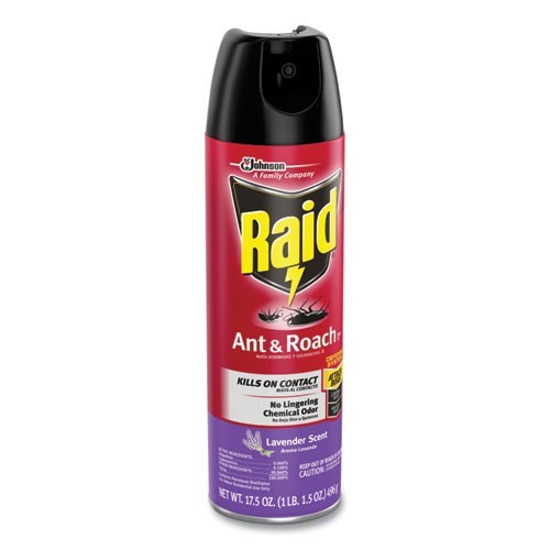 Raid 365982 Ant and Roach Killer, 17.5 oz Aerosol Spray, Lavender