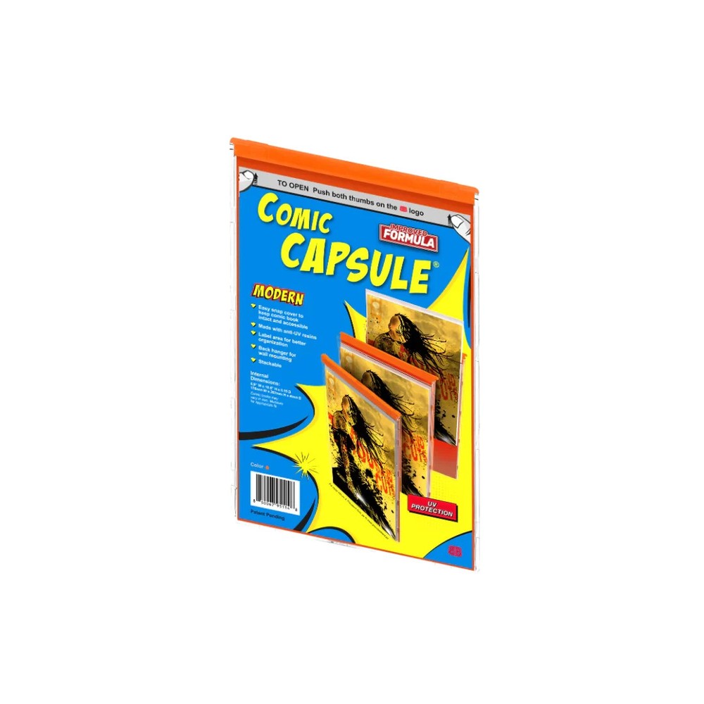 2-Pack Orange Comic Capsule MODERN Size UV-Resistant Comic Book Protector