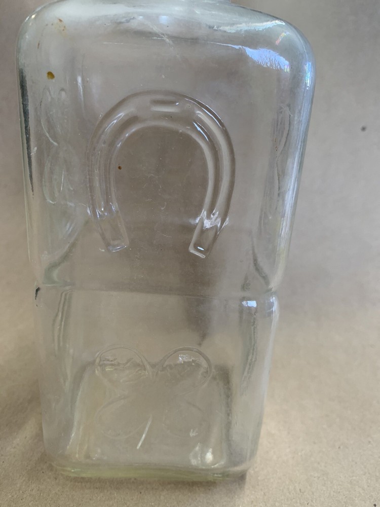 Vintage Horseshoe/Clover Bottle