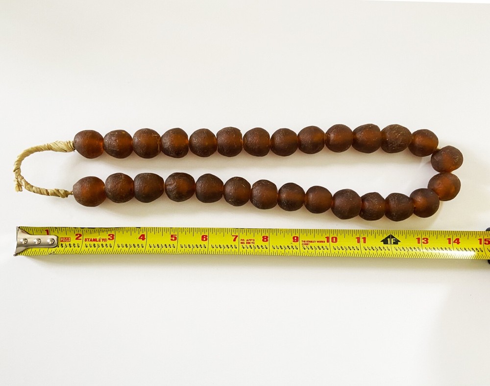 African Jumbo Glass Trading Beads String