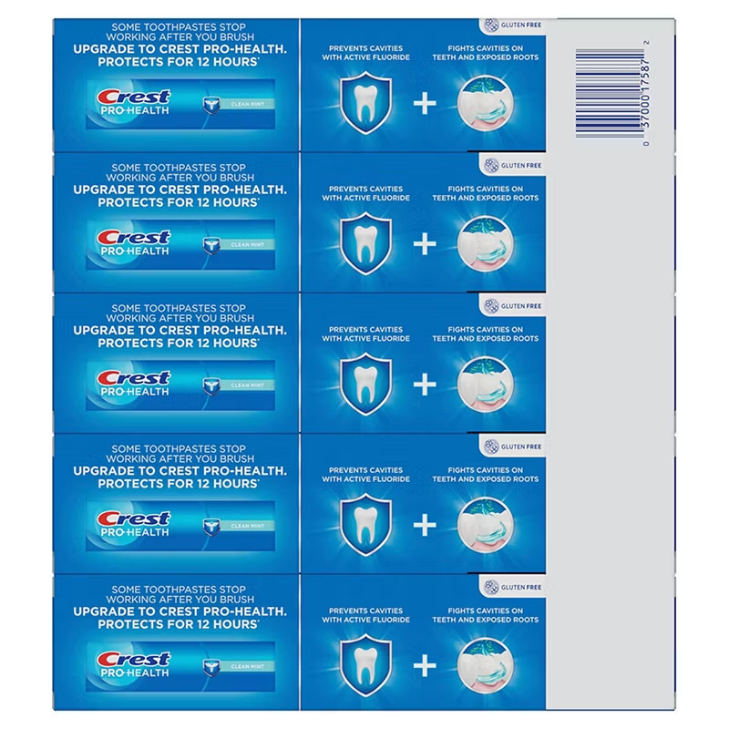 Crest Cavity Protection Fluoride Toothpaste, Regular Flavor, 5 x 8.2 oz
