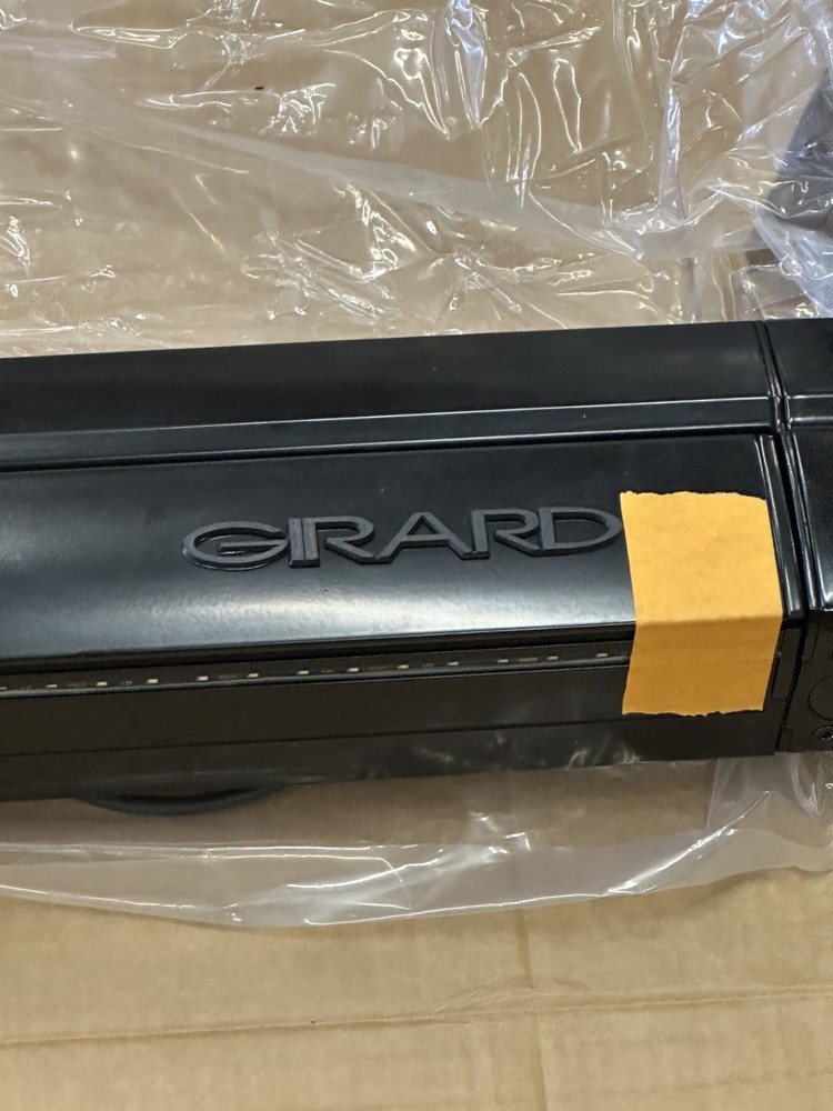 Girard Awning GG 750 . 16'x 8' BLK 12v Armless Awning. Black , LED (WH)