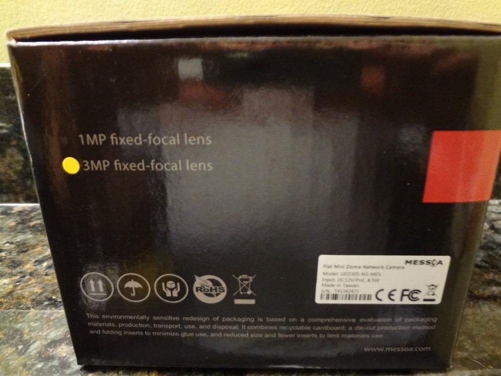 New IOB Messoa UFD305-N1 Flat Mini Dome Network Security CCTV 3MP Fixed Camera