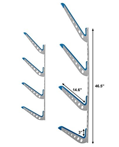 Metal Surfboard Storage Rack, 4 Surf Adjustable Home Wall Mount