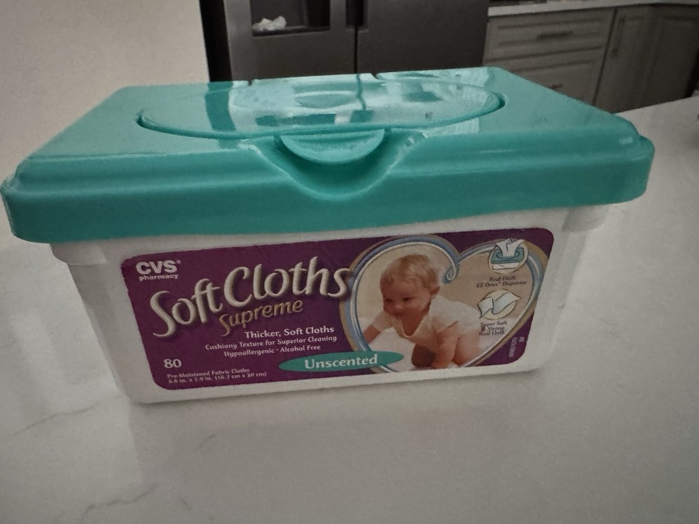 CVS Soft Cloths Baby Wipes Empty Container