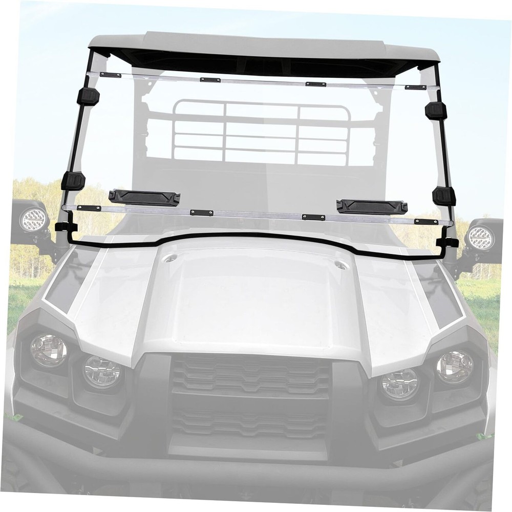 Front Windshield for Mule Pro-MX Hard Coated Vented Full Windshield Clear