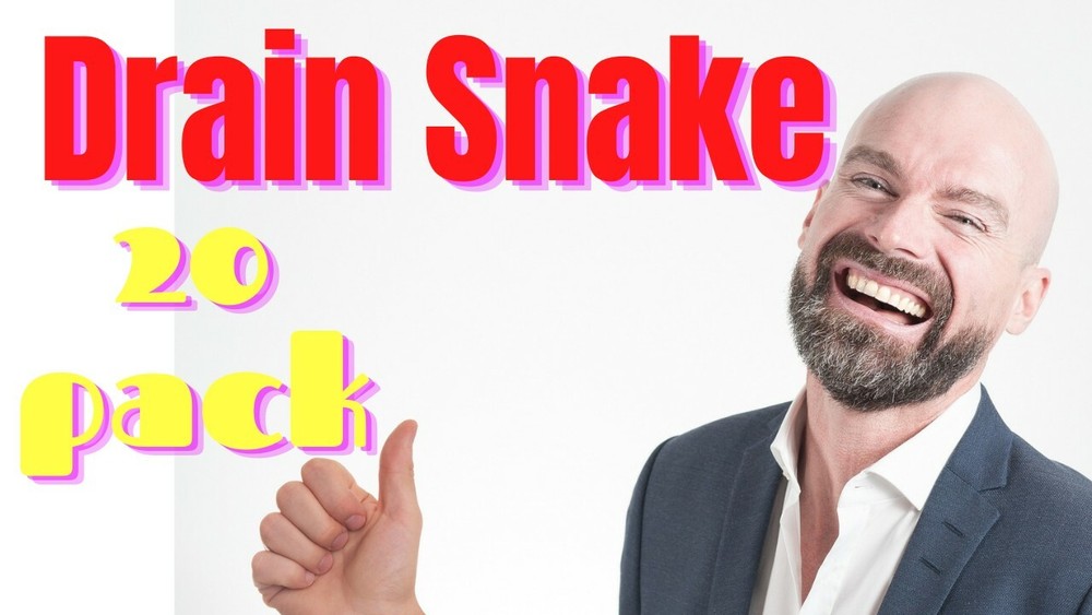 Drain Snake 20 Pack, Quickly Remove Clogs in sinks and showers Fast. 