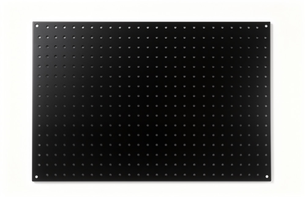 Steel Pegboard Wall Panel Garage Workshop Tool Organiser 600x400mm Black