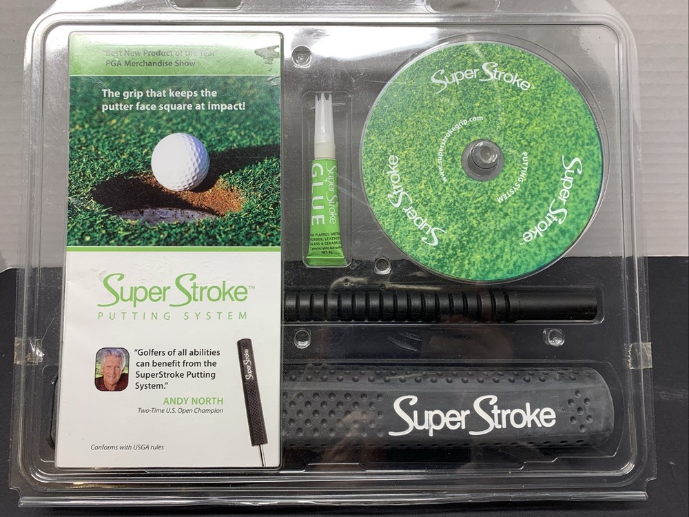 Super Stroke Putting System Golf Training System Golf Putter Grip Kit w/CD - New