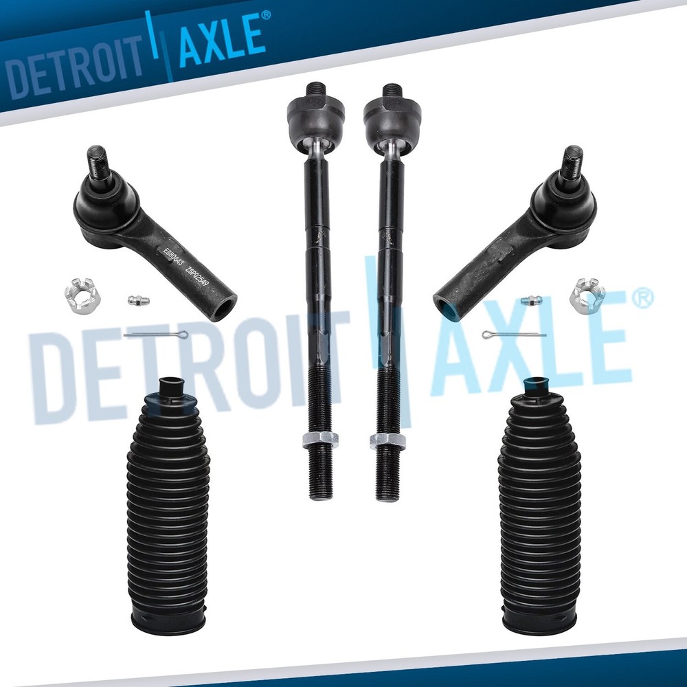 Front Inner Outer Tie Rods w/ Boot for 2005-2010 Jeep Grand Cherokee Commander
