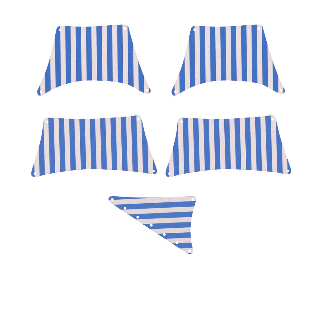 Substitut. Sails Set for Ship 6285, Black Sea Barracuda, Blue White, two sided