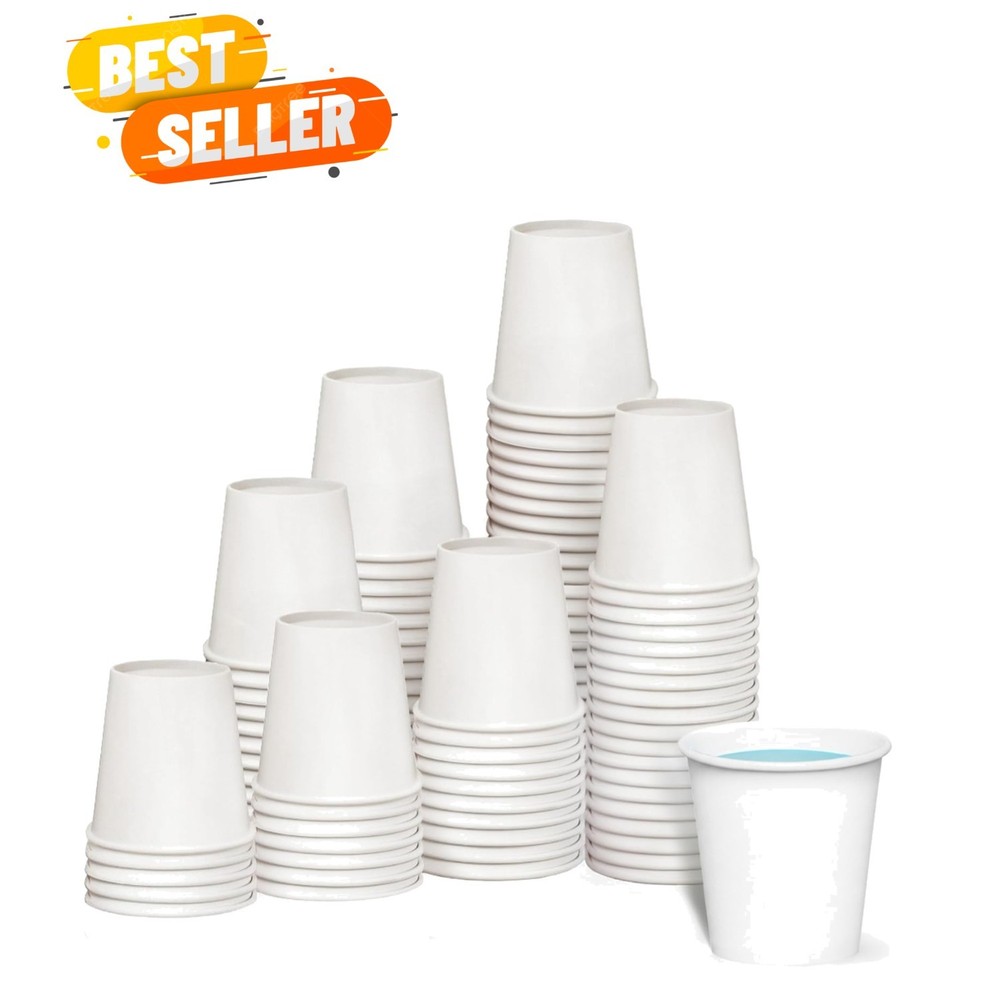 Versatile 3 oz. Disposable Bathroom Cups - 100 Pack, Eco-Friendly Solution