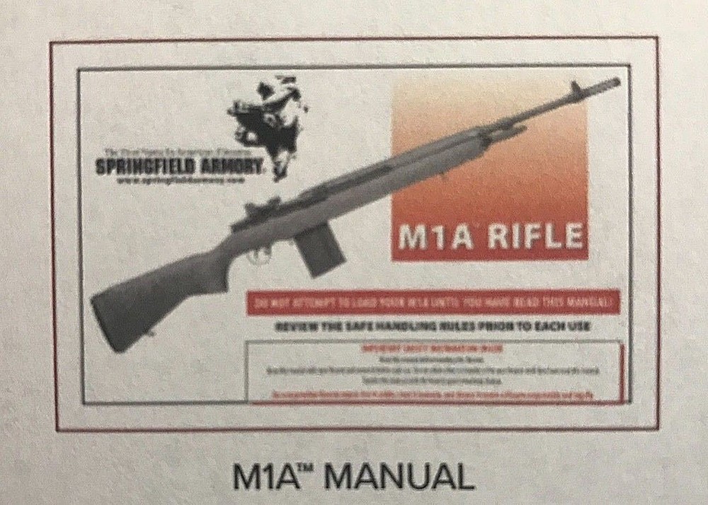 Springfield Armory Rifles Instruction Owners Users Manual SEE MORE BELOW