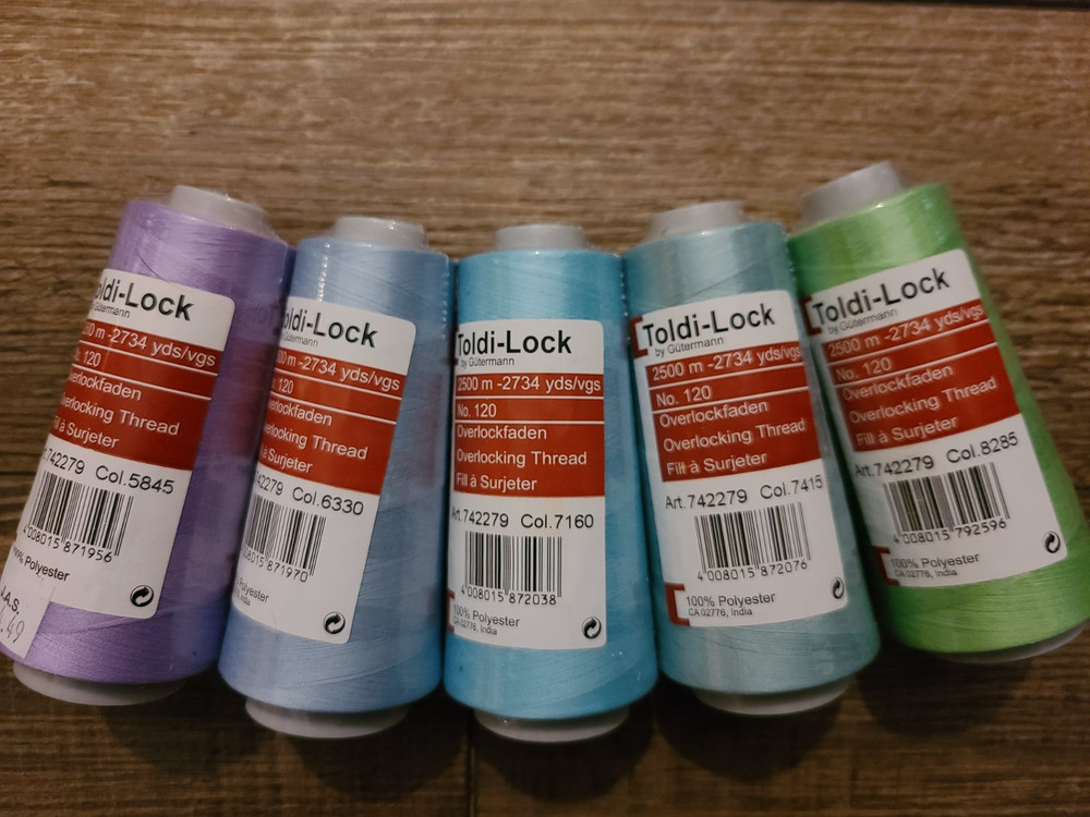 Toldi-Lock Gutermann Serger Overlocking Polyester Thread You Pick Color Bulk