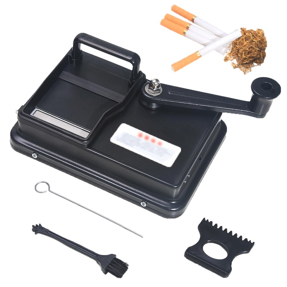 Cigarette Rolling Machine, Manual Cigarette Roller, Portable Black Rolling Ma...