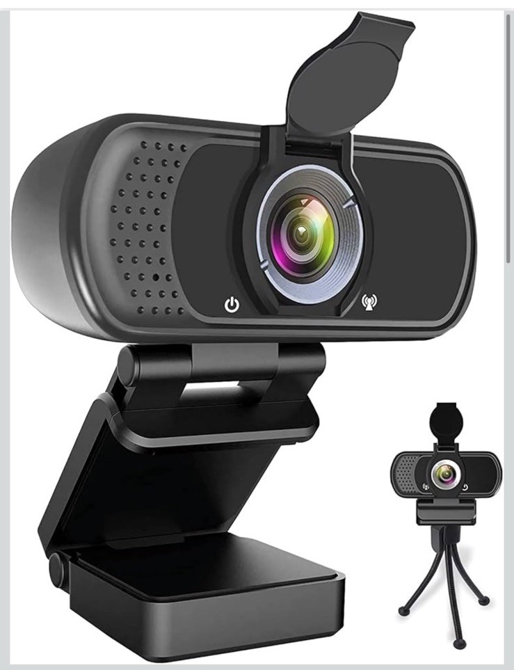1080P Webcam,Live Streaming Web Camera with Stereo Microphone, Desktop or Lap...