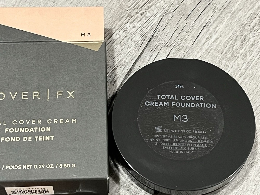 Cover FX Total Cover Cream Foundation - M3 (medium) Full Size NIB