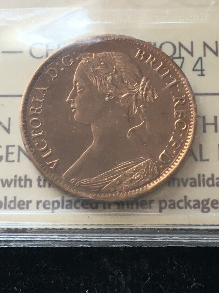 1861 ICCS Graded Nova Scotia, 1/2 Cent, **MS-60 Cleaned**