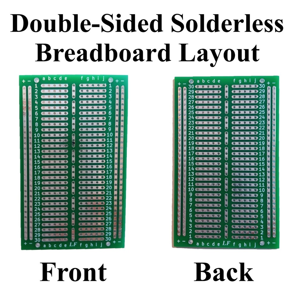 PCB Prototyping Board, 10 Pack, Solderable, Half-Size Breadboard Style, THT, SMT