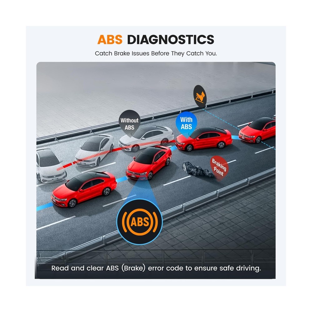 ANCEL AD610 Pro OBD2 Scanner - ABS SRS Code Reader, Check Engin... Fast USA SHIP