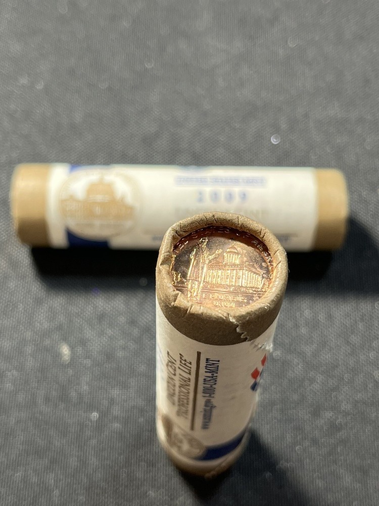 Two 2009 P Uncirculated Lincoln Cent Rolls Professional & Presidency US Mint ML