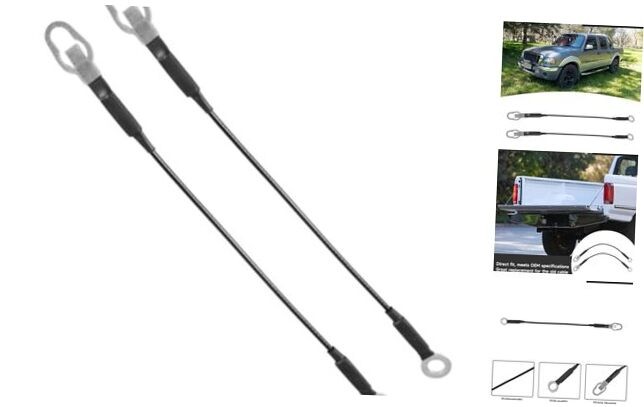 Rear Tailgate Support Cable Lift Gate Pickup Tailgate Lift Support Straps -
