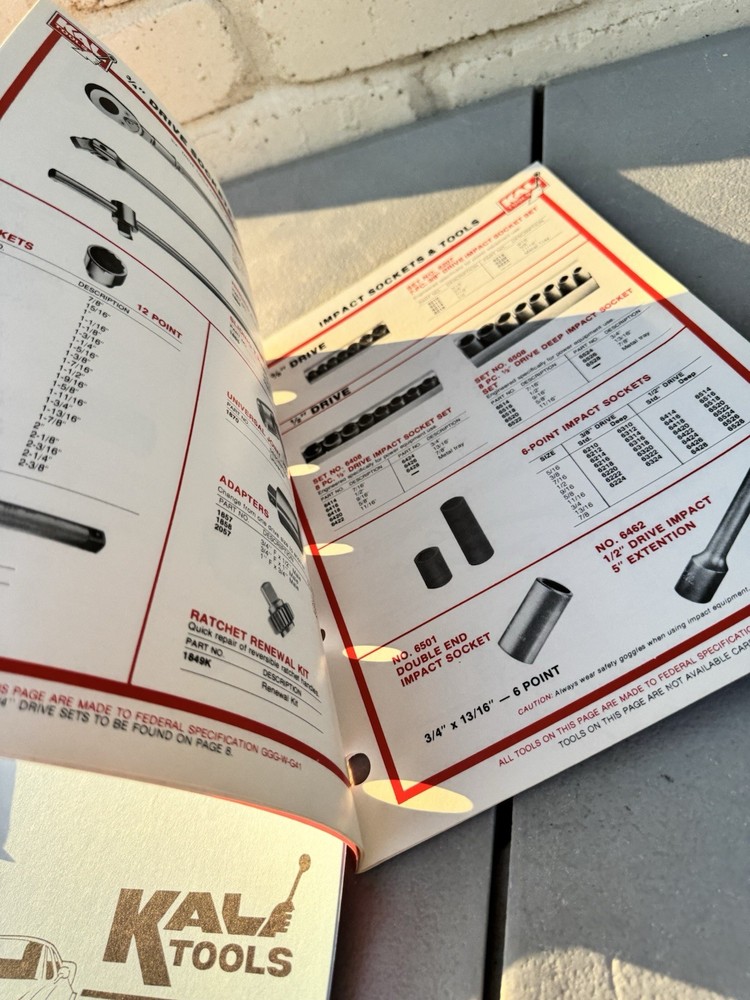 kal tools catalog lot