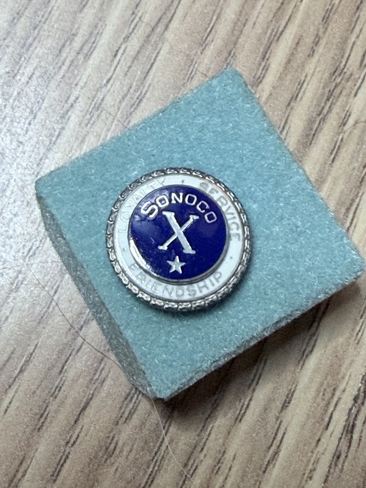 Vintage 10 Year Service Sonoco Sterling Cuff Link (1)