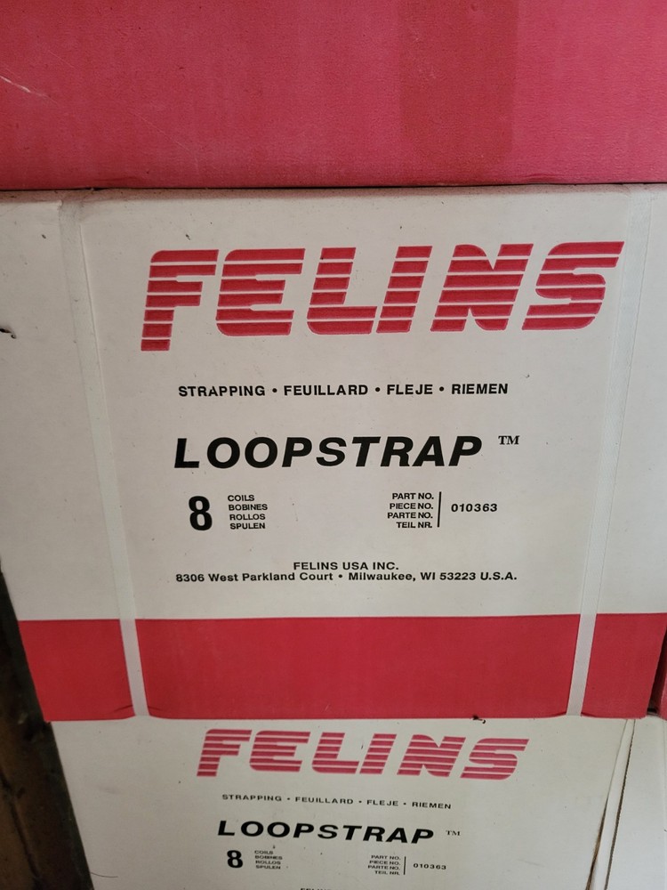 Felins 010363 Loopstrap Plastic Strapping 2,500 Ft. Roll - Box Of 8 Rolls