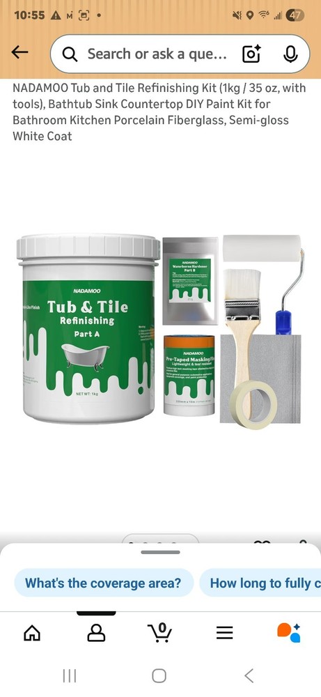 Tub and Tile complete refinishing Kit