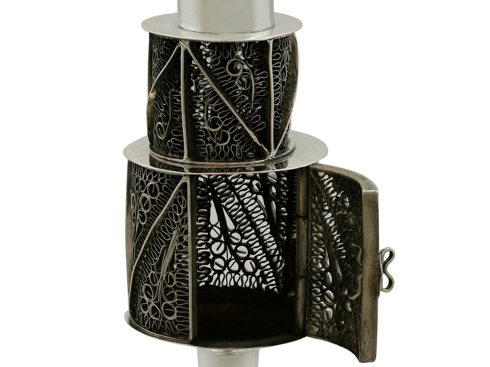 Antique German Silver Spice Tower Circa 1880