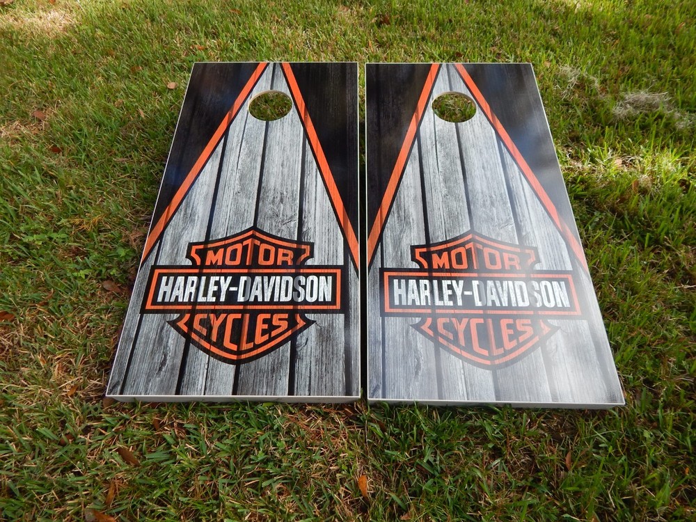 Regulation Laminated Harley Davidson Cornhole boards W/Bags