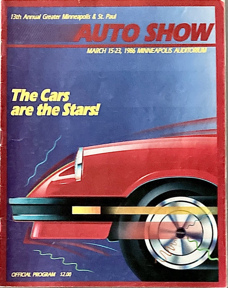 1986 Greater Minneapolis & St. Paul Auto Show Program (13th) Refrigerator Perry